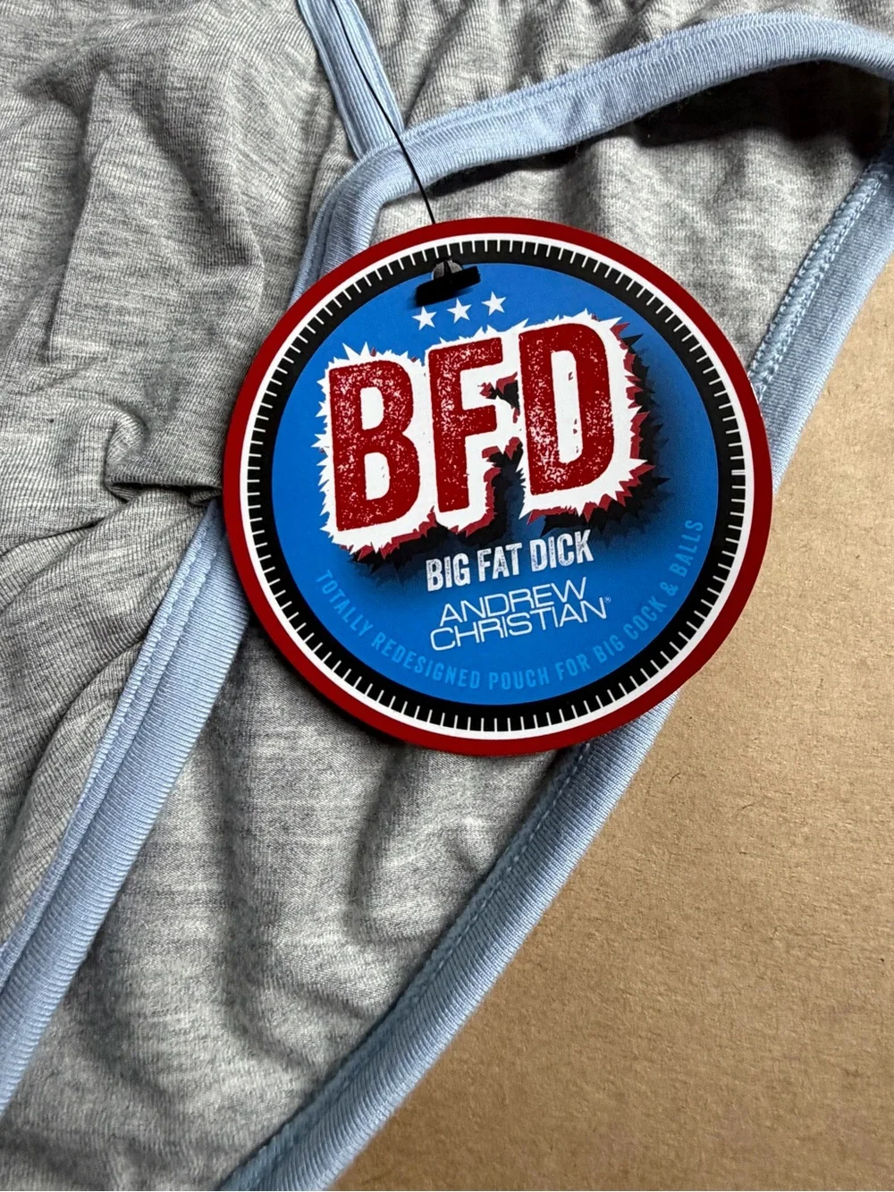 Andrew Christian BFD Men’s Brief Size SMALL Grey/blue
